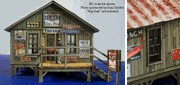 Blair Line HO Sam's Roadhouse & Outhouse Kit — completed model view 3