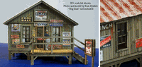 Blair Line HO Sam's Roadhouse & Outhouse Kit — completed model view 3