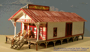 Blair Line HO Greene's Feed & Seed Kit — completed model view 3