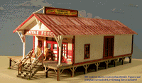 Blair Line HO Greene's Feed & Seed Kit — completed model view 3