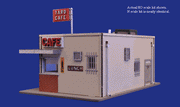 Blair Line HO Yard Cafe / Hiway Cafe Kit — completed model view 2