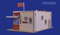 Blair Line HO Yard Cafe / Hiway Cafe Kit — completed model view 2
