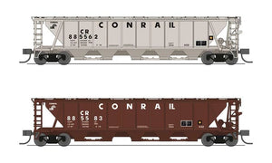 Broadway Limited 7256 N Scale Conrail H32 covered hopper 2-pack
