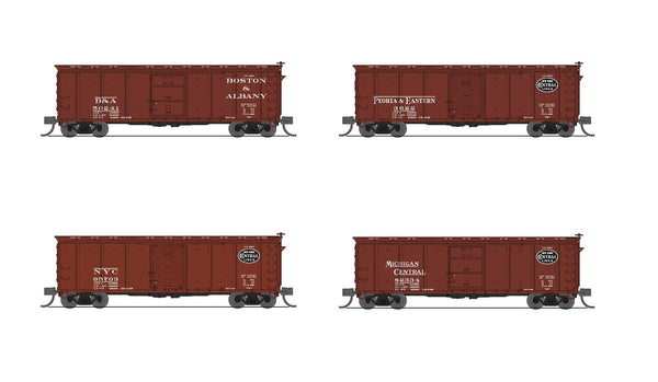 Broadway Limited N New York Central Family 40-Foot Boxcar Set B 4-Pack - product view 1