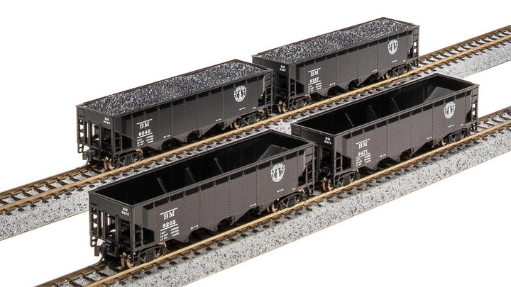 Broadway Limited N Boston & Maine ARA 70-Ton Quad Hopper Set B 4-Pack - product view 1