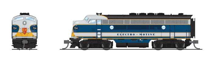 Broadway Limited N EMD F3A Demonstrator #754A2 Paragon4 DCC Sound - product view 1