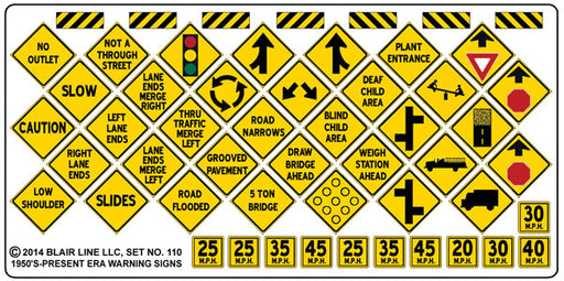 Blair Line N Scale Highway Warning Signs No. 4 – 010– product image