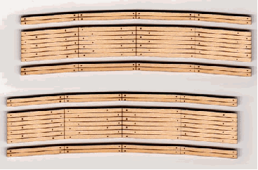 Blair Line N Scale Wood Curved Grade Crossing 10–12-Inch Radius 2-Pack – 026