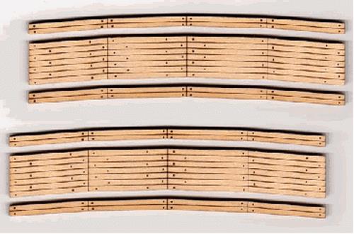 Blair Line N Scale Wood Curved Grade Crossing 28–32-Inch Radius 2-Pack – 030