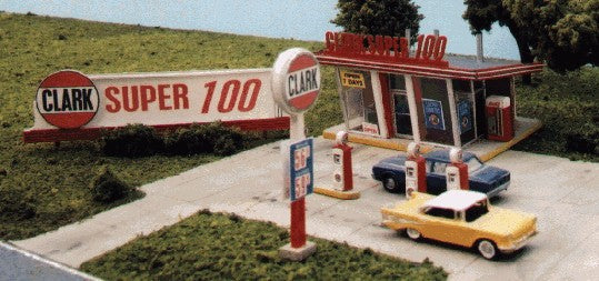 Blair Line N Scale Clark Oil Gas Station Kit – 087