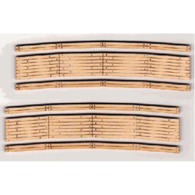 Blair Line HO Scale Curved Two-Lane Wood Grade Crossings, 25–27-Inch Radius, 2-Pack – 112 — exact product reference