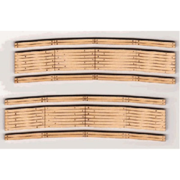 Blair Line HO Scale Curved Two-Lane Wood Grade Crossings, 25–27-Inch Radius, 2-Pack – 112 — exact product reference
