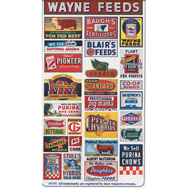 Blair Line HO Scale Vintage Feed & Seed, Storefront & Advertising Signs – 135 — exact product reference