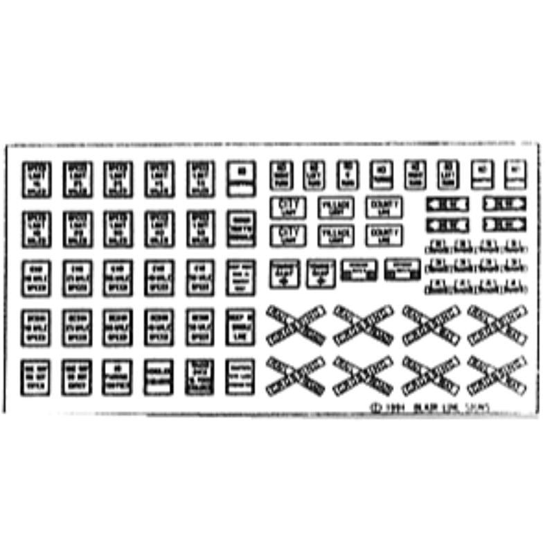 Blair Line HO Scale Highway Signs: Vintage Regulatory 1930s-1950s (black, white) – 142 — exact product reference