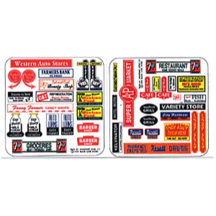 Blair Line HO Scale Storefront and Advertising Signs, Main Street Storefront III – 158 — exact product reference
