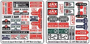 Blair Line HO Tavern & Liquor Store Signs – 159