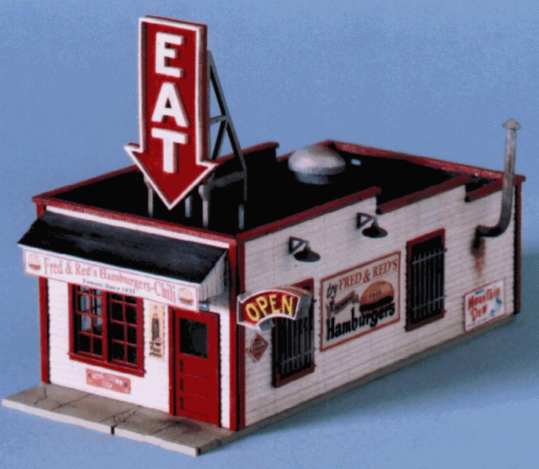 Blair Line HO Fred & Red's Cafe Laser-Cut Structure Kit - product view 1