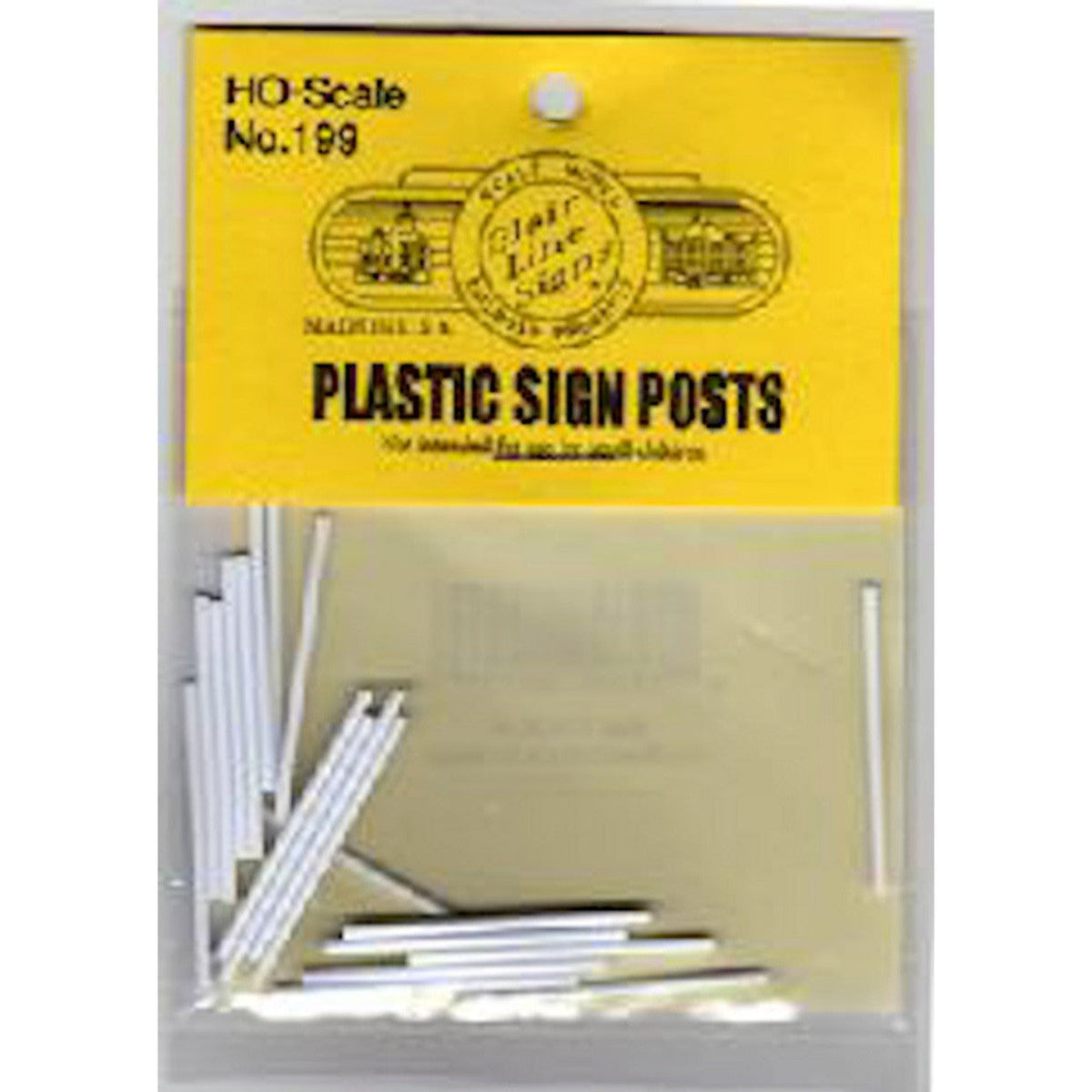 Blair Line 199 Plastic Sign Posts for Highway Signs (Sold Separately) HO Scale — exact product reference