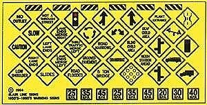 Blair Line 210 O Scale Warning Signs No. 4 printed sign assortment