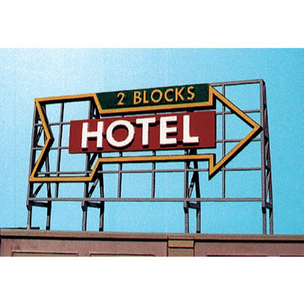 Blair Line Multi Scale Large Laser-Cut Wood Billboard Kit for HO, S and O Scales, Hotel (2 Blocks) – 2517 — exact product reference