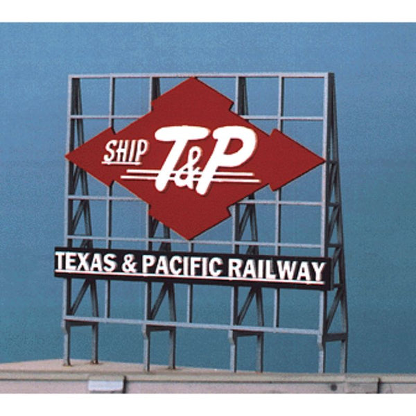 Blair Line Multi Scale Large Laser-Cut Wood Billboard Kit for HO, S and O Scales, Ship T&P "Texas & Pacific Railway" 3.00" Wide x 3.00" Tall – 2531 — exact product reference