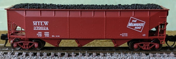 Bluford Shops N Scale Milwaukee Road 70-Ton Side Hopper #370356 – 74187