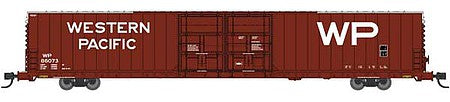 Bluford Shops 86680 Western Pacific 86-foot auto-parts boxcar #86073, N scale