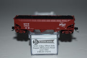 Bluford Shops 74181 N Scale Milwaukee Road 3-bay offset side hopper #370218