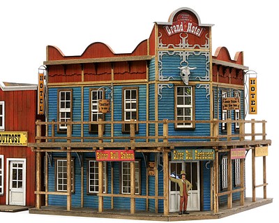 Completed Banta Modelworks 6142 Silver Bull Saloon O scale building kit