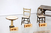 Banta Modelworks O Scale Square Back Chairs – 8 Pack – 717– product image 2