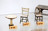 Berkshire Valley O scale square-back chairs eight pack 717