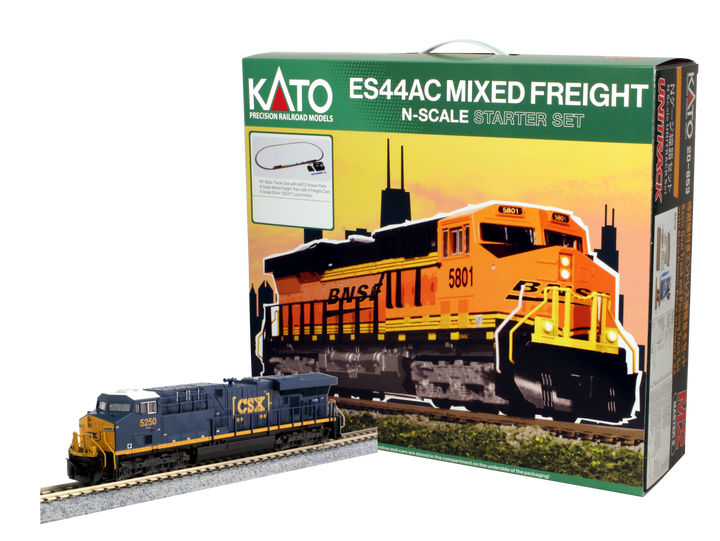 N ES40DC “Gevo” and Mixed Freight Starter set – CSX (106-0021) exact product view 1