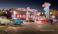 Woodland Scenics BR5870 Miss Molly's Diner illuminated O scale layout scene