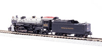 Broadway Limited 3993 N scale Texas and Pacific 802 USRA Light Mikado angled view