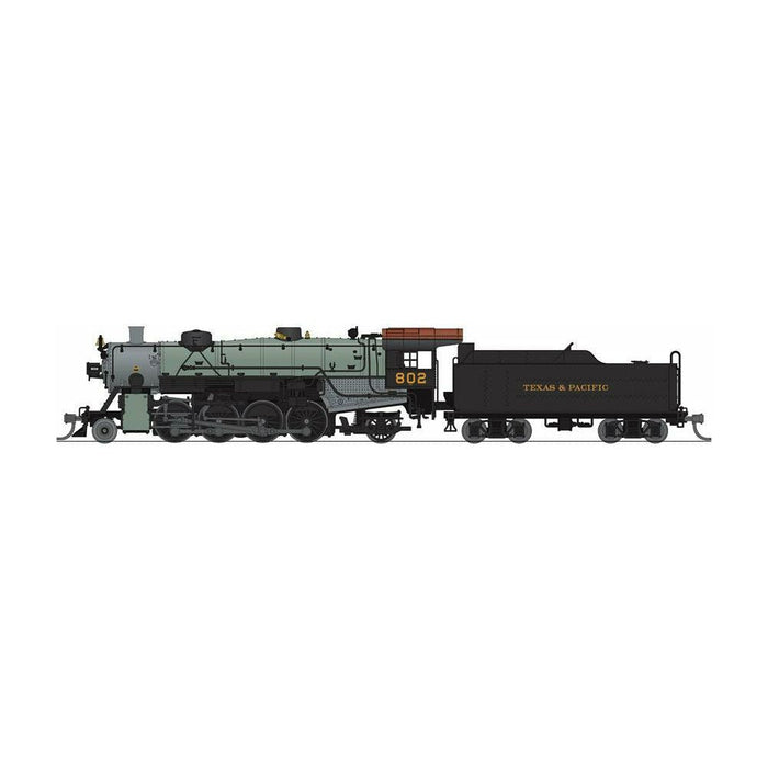 Broadway Limited 3993 N scale Texas and Pacific 802 USRA Light Mikado side view