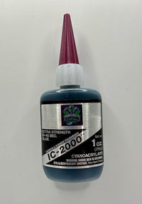 Bob Smith Industries IC-2000 Black Rubber Toughened CA Glue 1 oz package