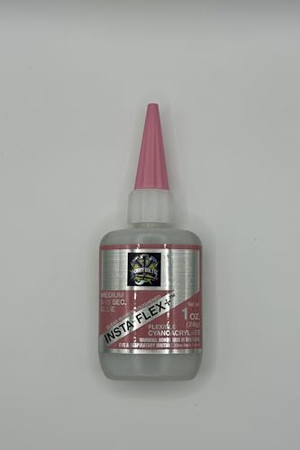Bob Smith Industries Insta-Flex Plus Clear Rubber Toughened CA Glue 1 oz package