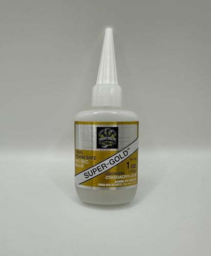 Bob Smith Industries Super-Gold Thin Foam-Safe CA Glue 1 oz package