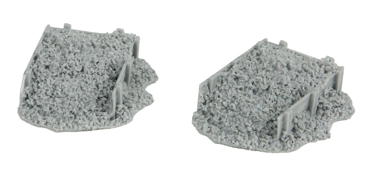 Bar Mills 02024 HO scale coal bins, two unpainted resin castings