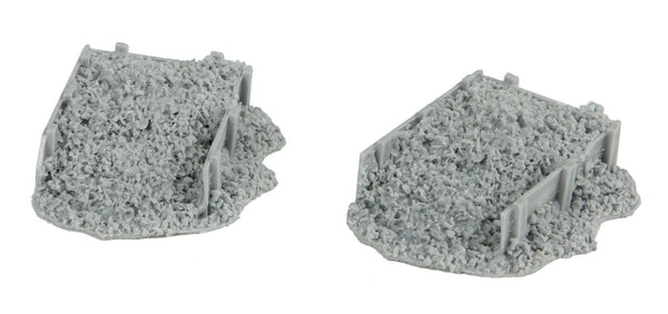 Bar Mills 02024 HO scale coal bins, two unpainted resin castings