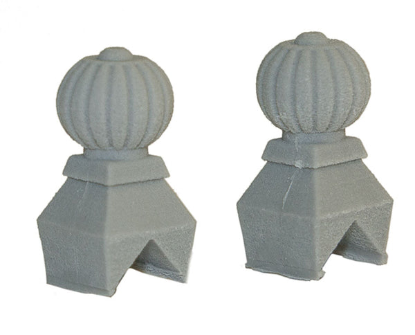 Bar Mills 04036 O scale rooftop turbines, two unpainted resin castings