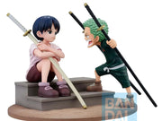 Bandai One Piece Ichibansho Revible Moment Roronoa Zoro & Kuina (Road to Dawn) Figure — product view 1