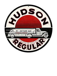 Hudson Gas Vintage Gas and Oil artwork close-up