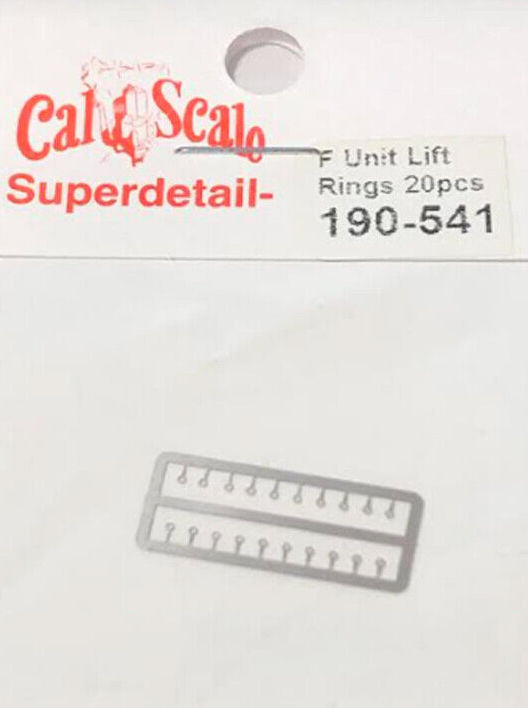Cal Scale HO F-Unit Etched-Brass Lift Rings – 20-Pack 541 – product view 1