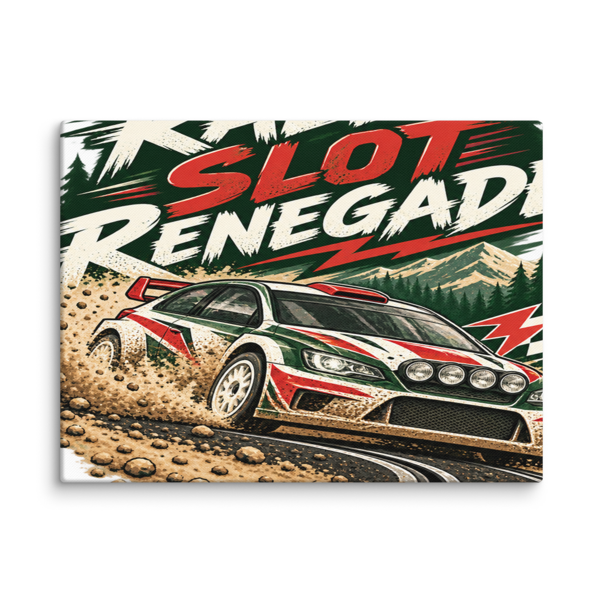 Rally Slot Renegade Canvas Print product mockup