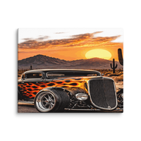 Desert Sunset Flame Coupe Canvas Print product mockup 2