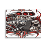 Supercharged V8 Pinstripe Canvas Print product mockup 2