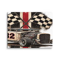 Number 32 Checkered Roadster Canvas Print product mockup 2