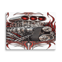Supercharged V8 Pinstripe Canvas Print product mockup 3