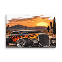 Desert Sunset Flame Coupe Canvas Print product mockup 4